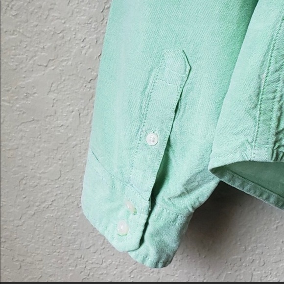 JCP Light Green Long Sleeve Button Down Shirt Womens Sz M - Picture 7 of 8